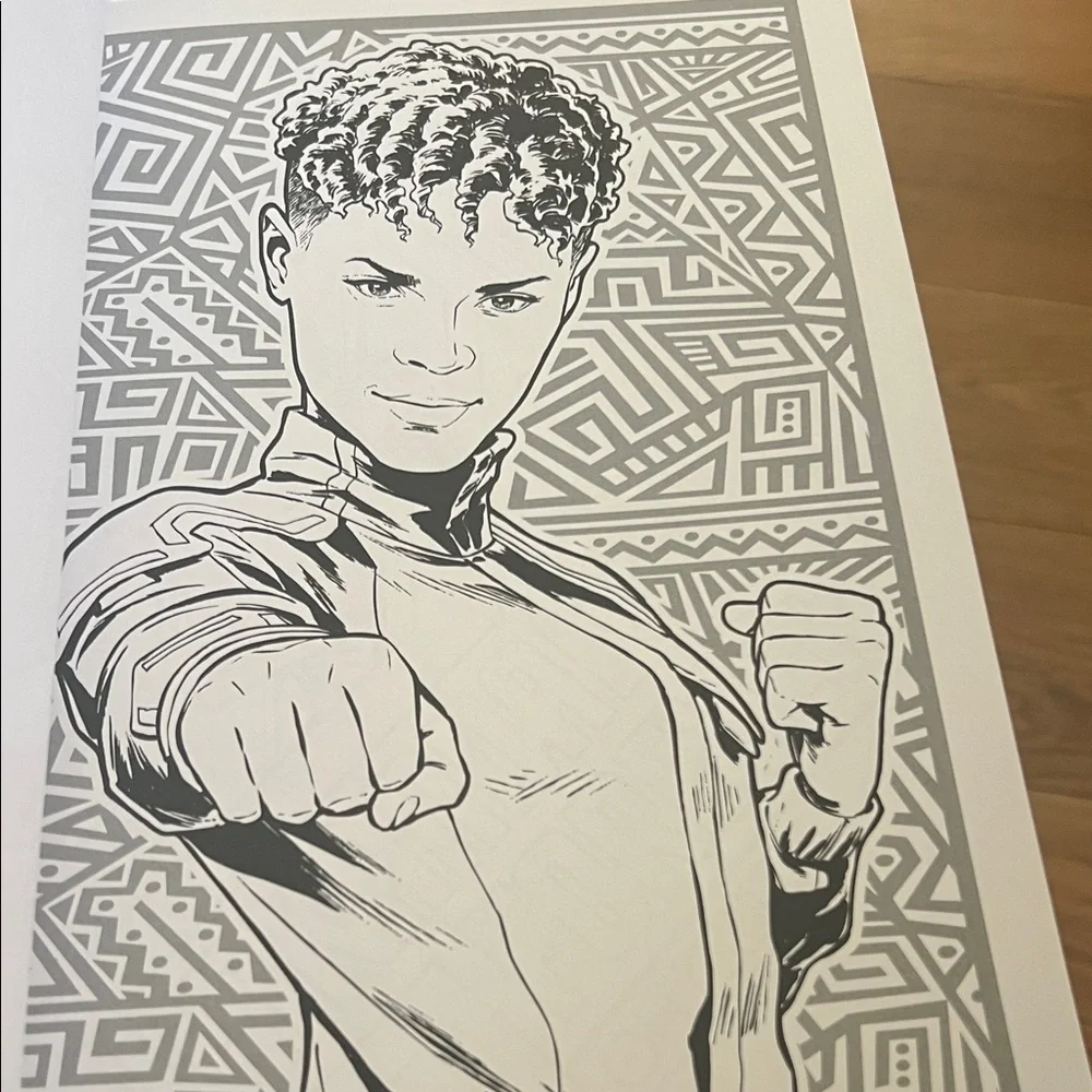 0964*Black Panther Wanda Forever Advanced Coloring/Sticker/Black,Purple, White